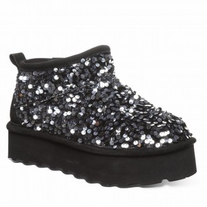 Bearpaw Retro Super Shorty Sequin Platform Laarzen Dames Grijs | JQP4210RZ