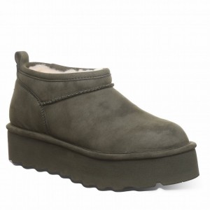 Bearpaw Retro Super Shorty Vegan Platform Laarzen Dames Groen | BIA543YG