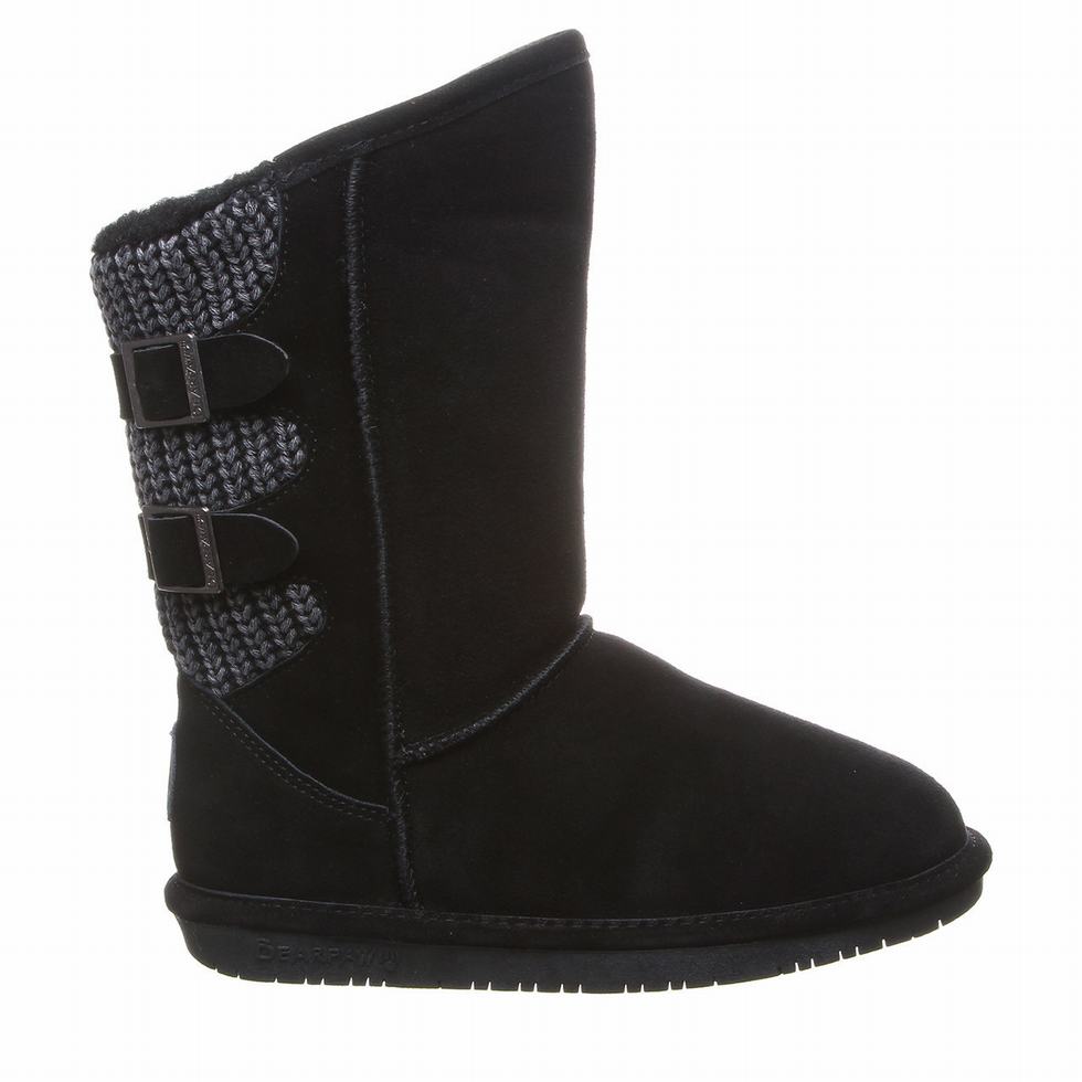 Bearpaw Boshie Wide Hoge Laarzen Dames Zwart | KUZ4774WU