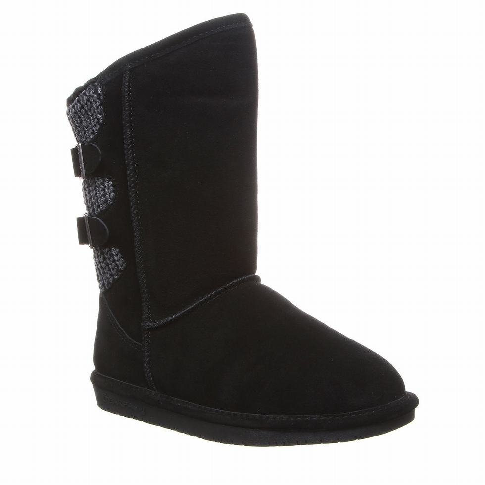 Bearpaw Boshie Wide Hoge Laarzen Dames Zwart | KUZ4774WU