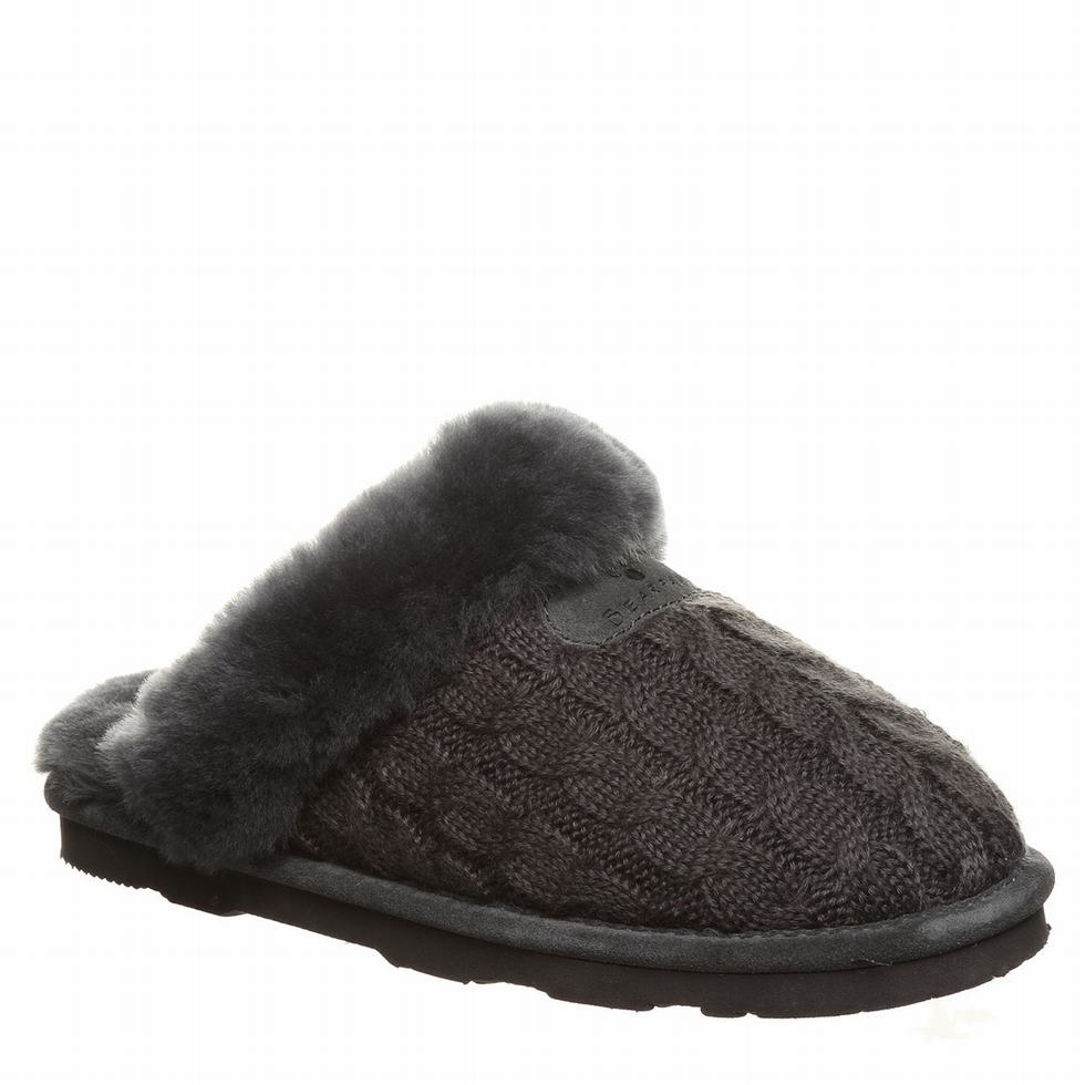 Bearpaw Effie Pantoffels Dames Zwart | KQJ1884ZE