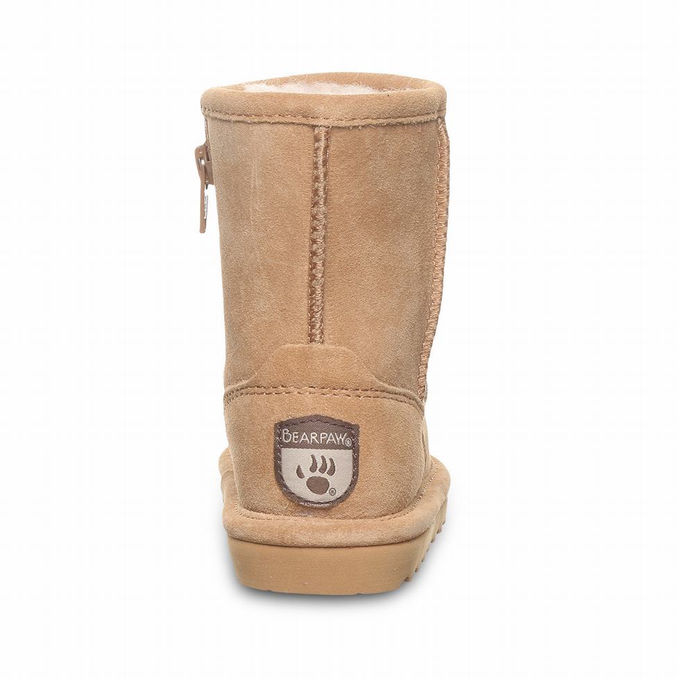 Bearpaw Elle Toddler Zipper Laarzen Kinderen Bruin | HIO8277JE