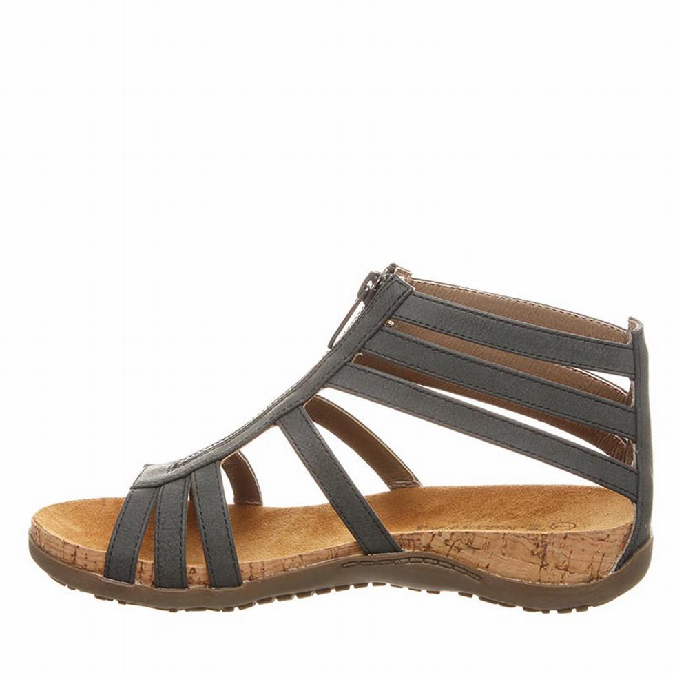 Bearpaw Layla Wide Sandalen Dames Zwart | ZNV7262RI