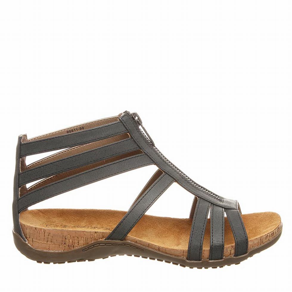 Bearpaw Layla Wide Sandalen Dames Zwart | ZNV7262RI