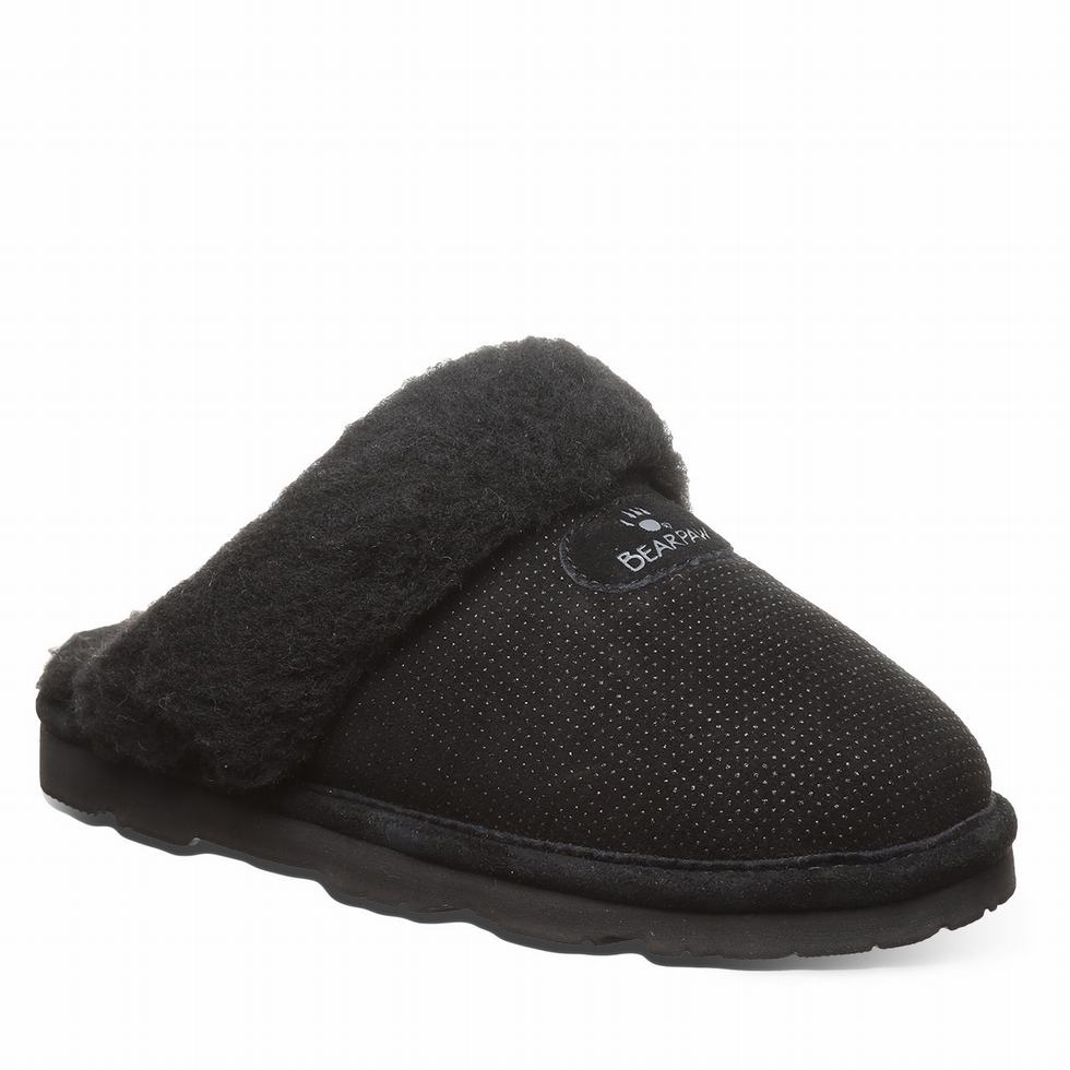 Bearpaw Loki Exotic Pantoffels Dames Zwart | HTO5783QM