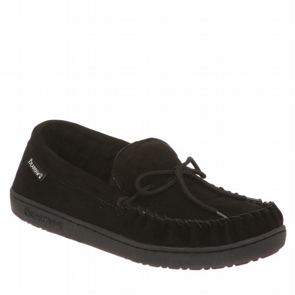 Bearpaw Moc II loafers Heren Zwart | NAD1220DK