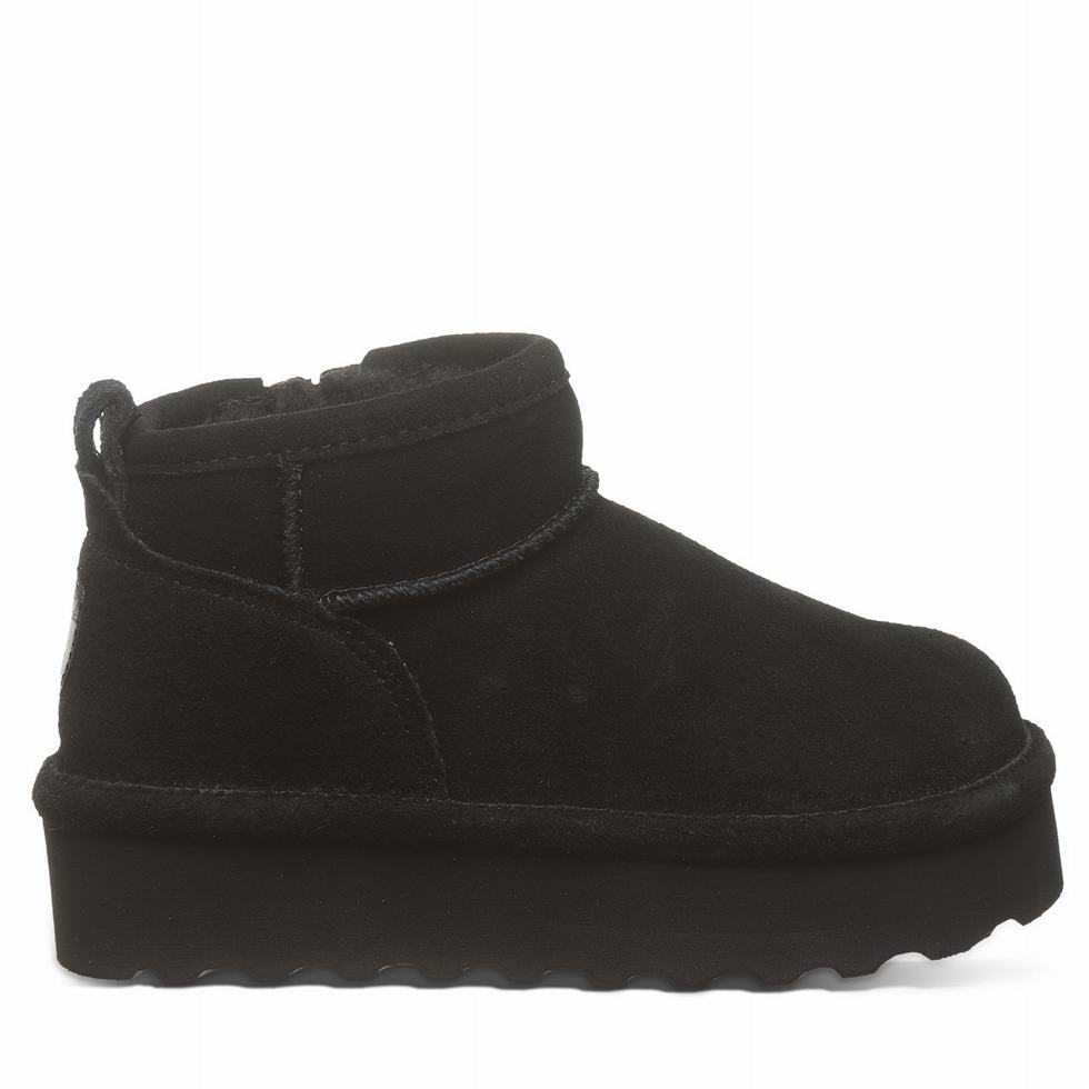 Bearpaw Retro Shorty Youth Laarzen Kinderen Zwart | DBW2577LX