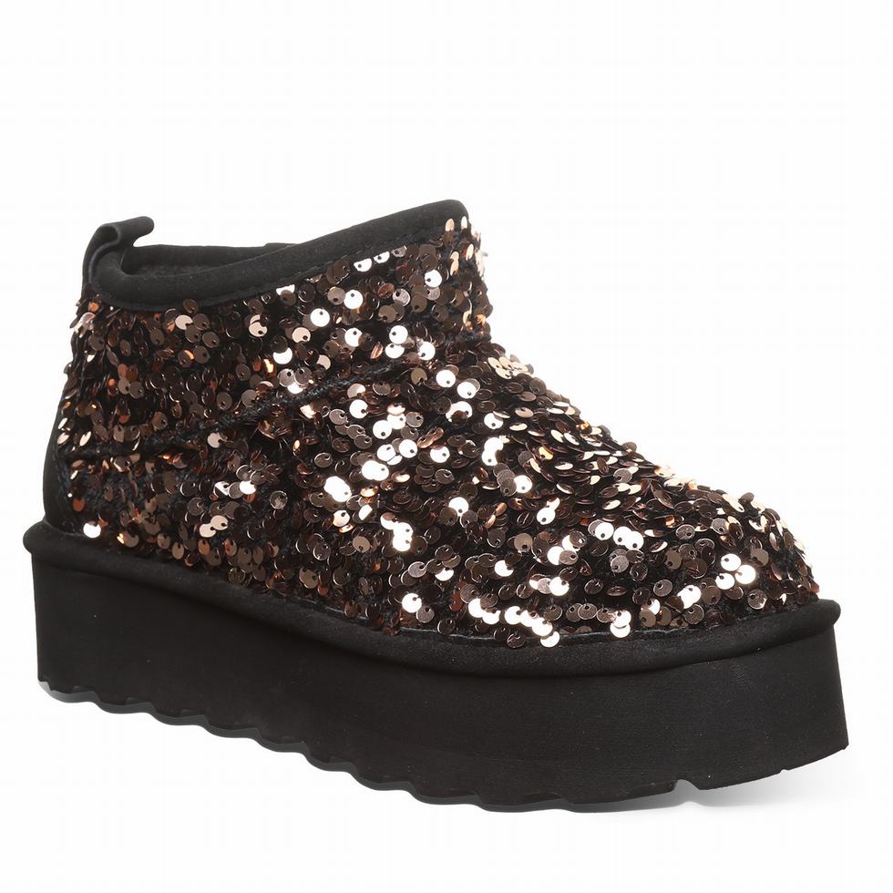 Bearpaw Retro Super Shorty Sequin Platform Laarzen Dames Bruin | UUP2890BX