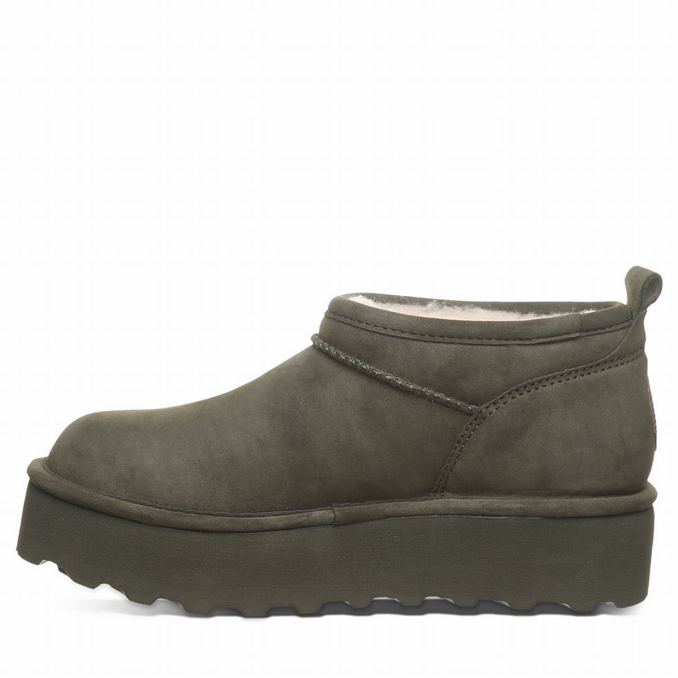 Bearpaw Retro Super Shorty Vegan Platform Laarzen Dames Groen | BIA543YG