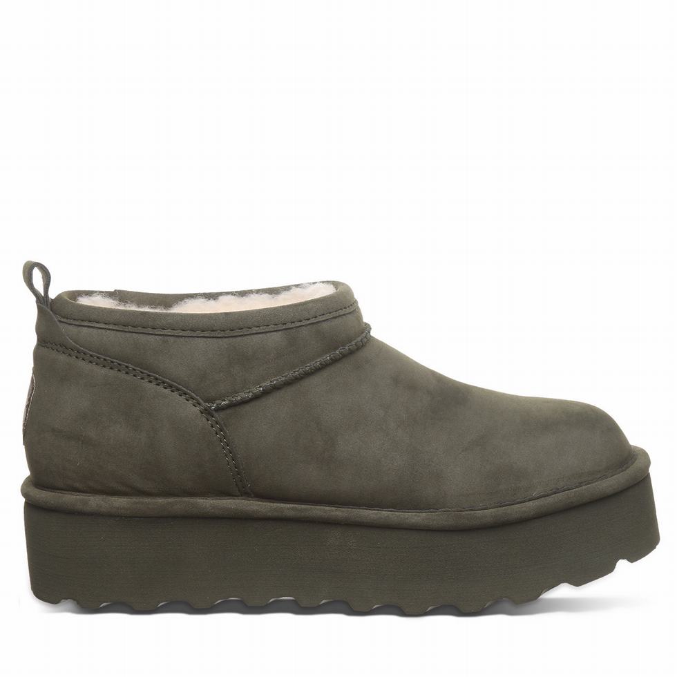 Bearpaw Retro Super Shorty Vegan Platform Laarzen Dames Groen | BIA543YG