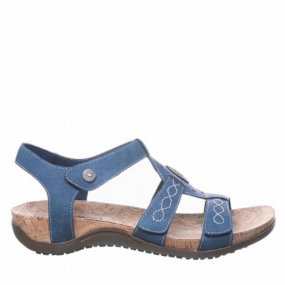 Bearpaw Ridley Wide Sandalen Dames Blauw | KGG1021GY