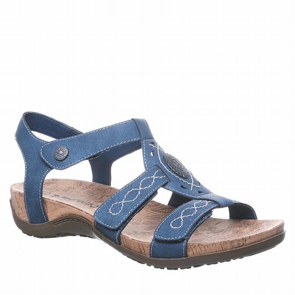 Bearpaw Ridley Wide Sandalen Dames Blauw | KGG1021GY