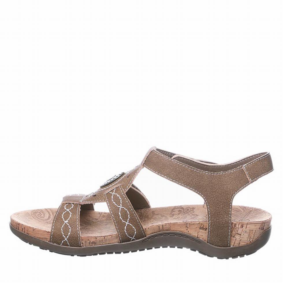 Bearpaw Ridley Wide Sandalen Dames Bruin | NGX7987CZ