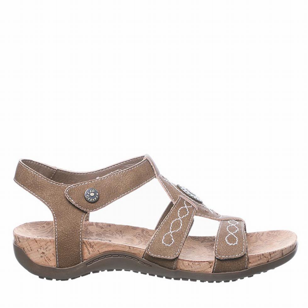 Bearpaw Ridley Wide Sandalen Dames Bruin | NGX7987CZ