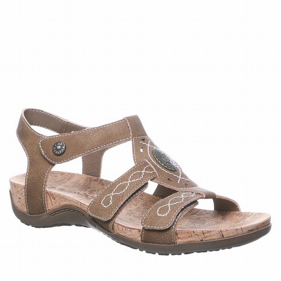 Bearpaw Ridley Wide Sandalen Dames Bruin | NGX7987CZ