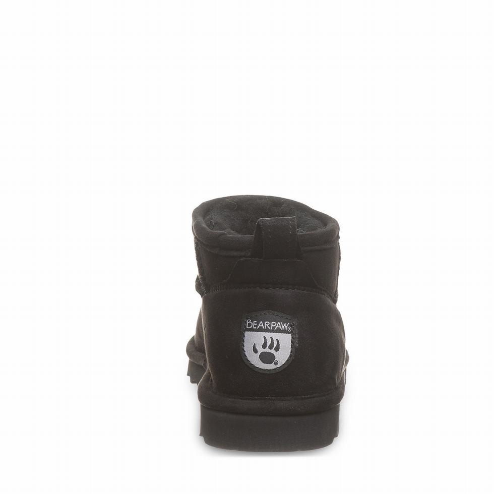 Bearpaw Shorty Vegan Laarzen Dames Zwart | DPV3081RU