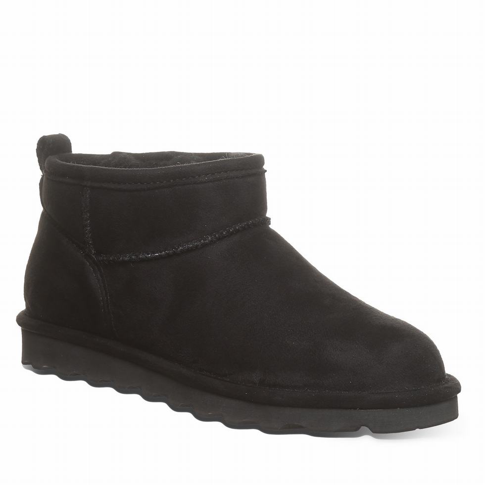 Bearpaw Shorty Vegan Laarzen Dames Zwart | DPV3081RU