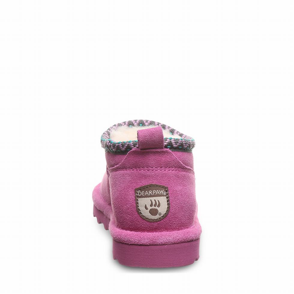 Bearpaw Super Shorty Deco Youth Laarzen Kinderen Paars | ZFC1876PJ